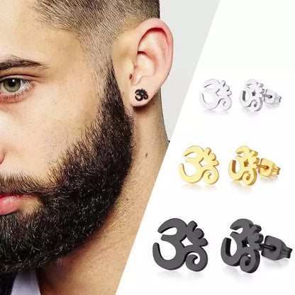 Black Aum Earrings