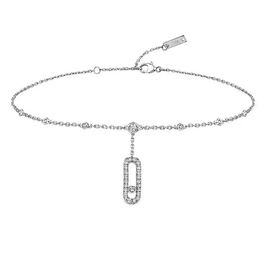 Silver Movestone Anklet