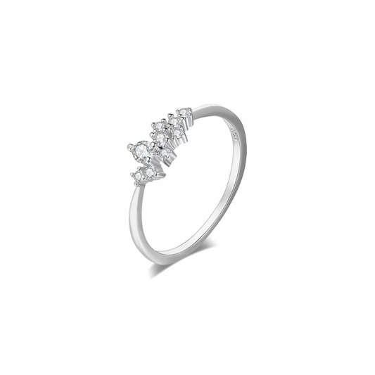 Silver Scattered Stack Ring