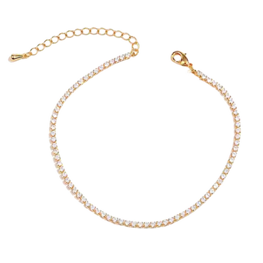 Gold Celestial Tennis Anklet