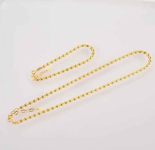 Gold Oval Bead Set