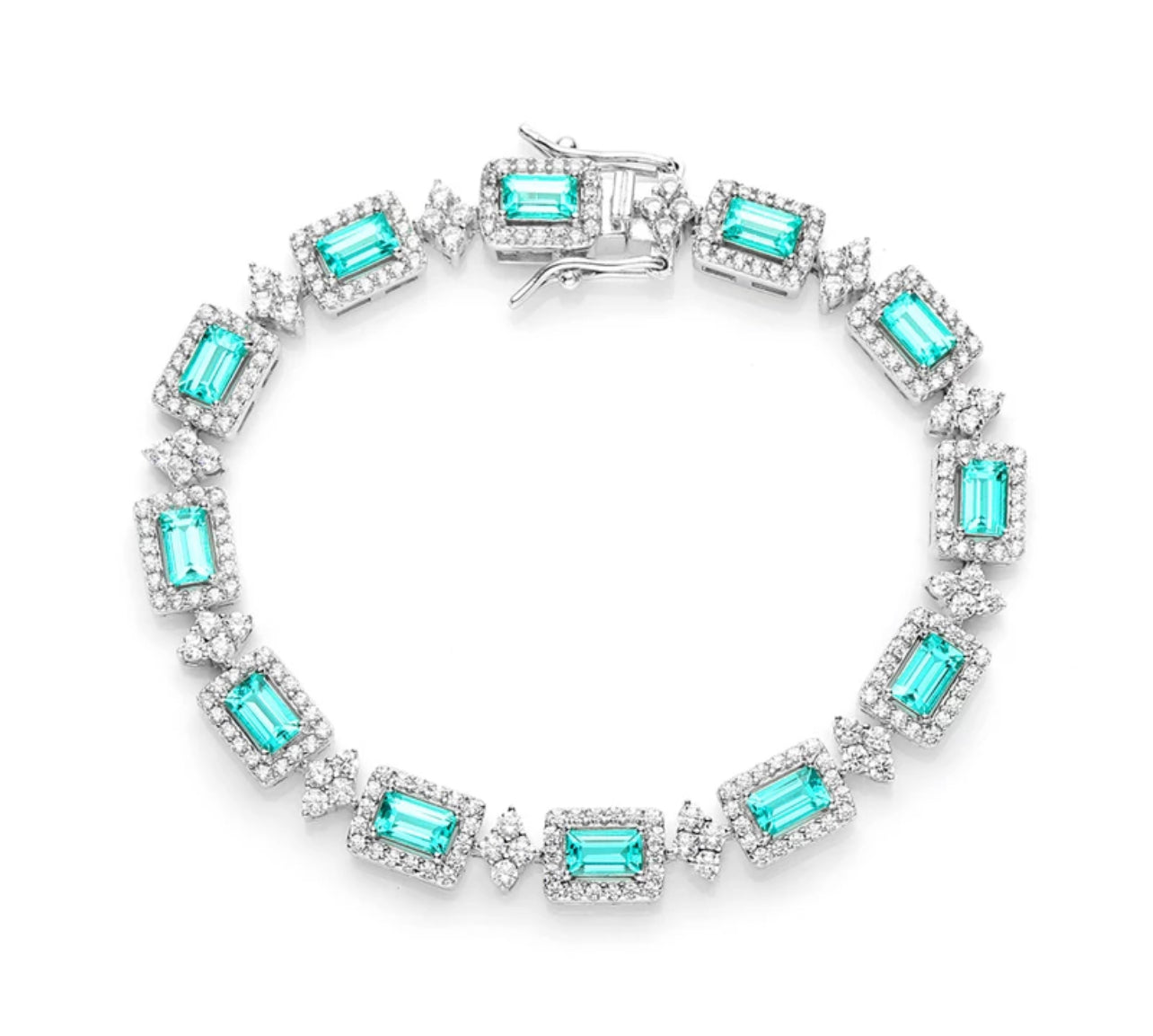 Paraiba Tourmaline Emerald Bracelet