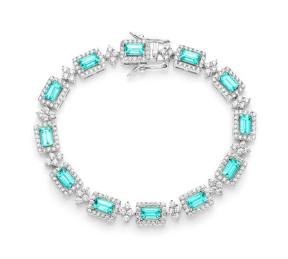 Paraiba Tourmaline Emerald Bracelet