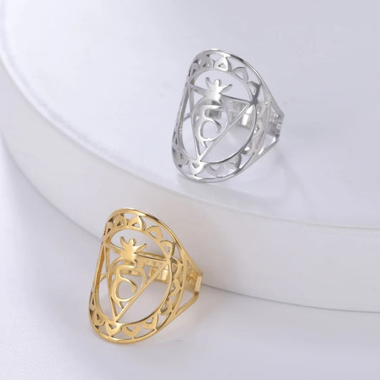 Gold/Silver Visshudha Throat Chakra Ring