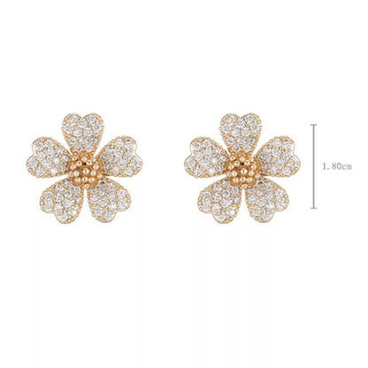 Golden Crystal Earring