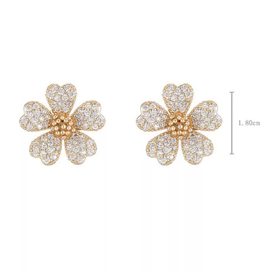 Golden Crystal Earring