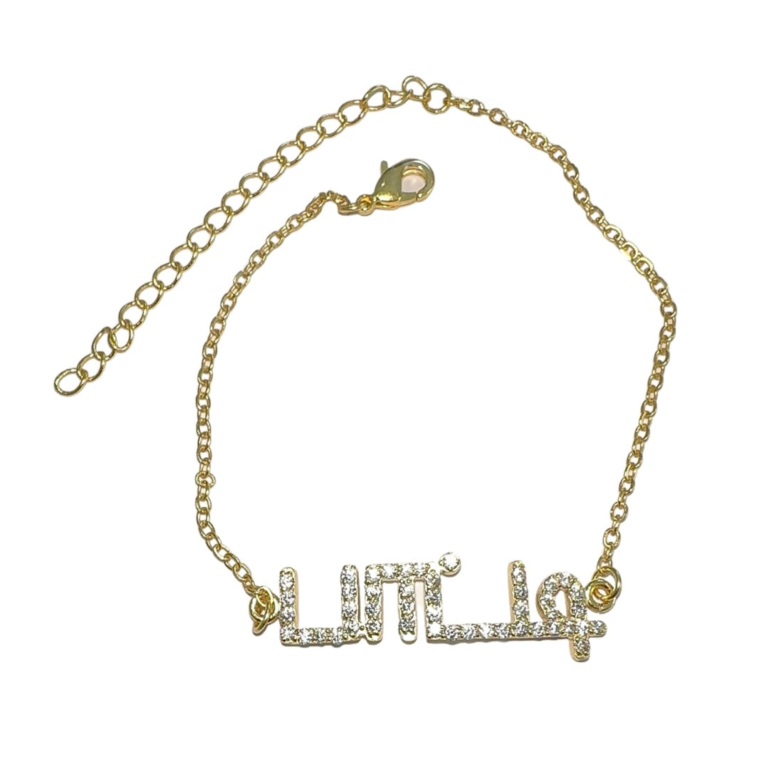 GLAM MA Pāṭṭi Pave Tamil Gran Necklace & Bracelet (Gold, Silver, Rose)