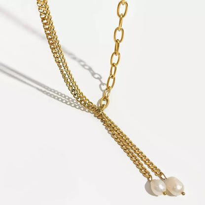Luella Pearl Lariat Necklace