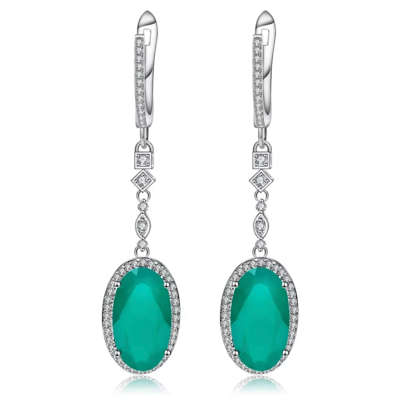 Oval Agate Earring