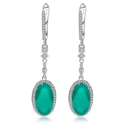 Oval Agate Earring