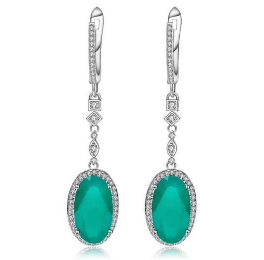 Oval Agate Earring