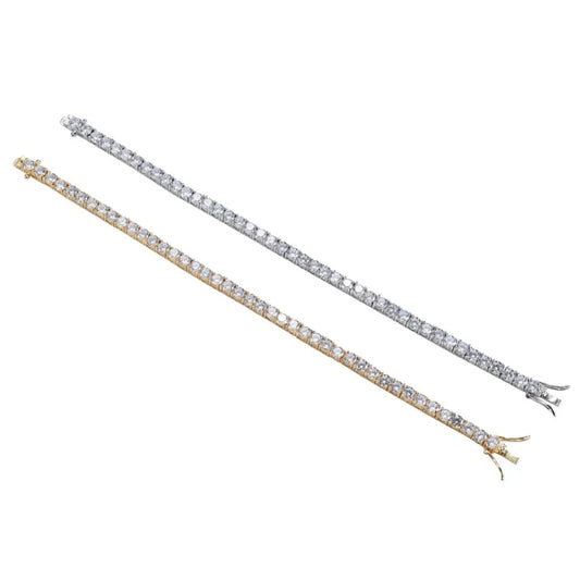 Girls 3mm Brilliant Tennis Bracelet (Gold & Silver)