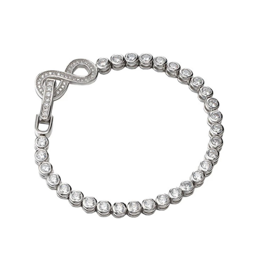 Infinity Tennis Bezel Bracelet