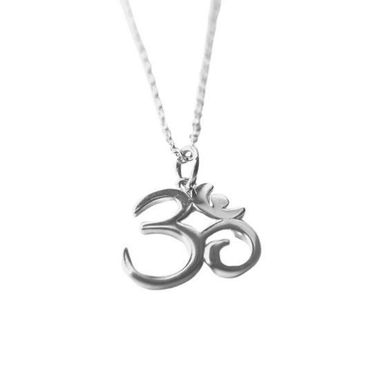 Silver Satin Aum Necklace (925, Vermeil)