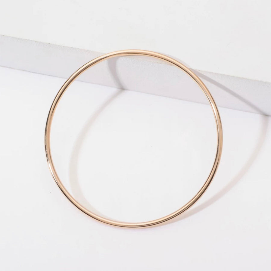 Domed Rose Gold Bangle