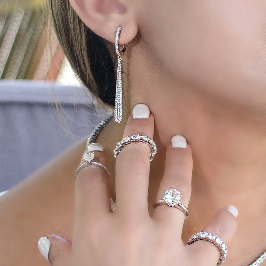 Drop Pave Earring