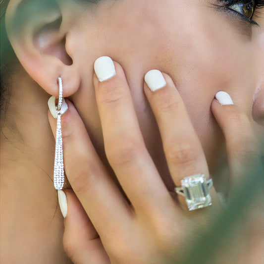 Drop Pave Earring