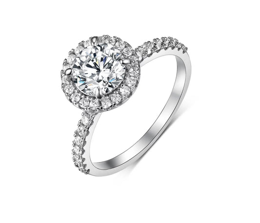 Marissah Halo Moissanite Ring