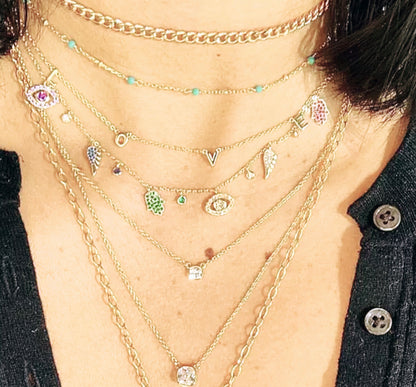 Gold Bohemian Charm Necklace