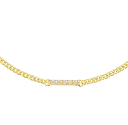 Gold Cuban Bar Choker/Necklace