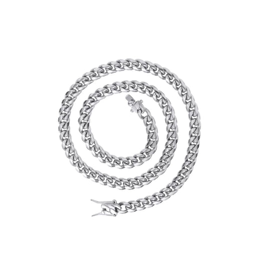 Mens Silver Cuban Link Chain