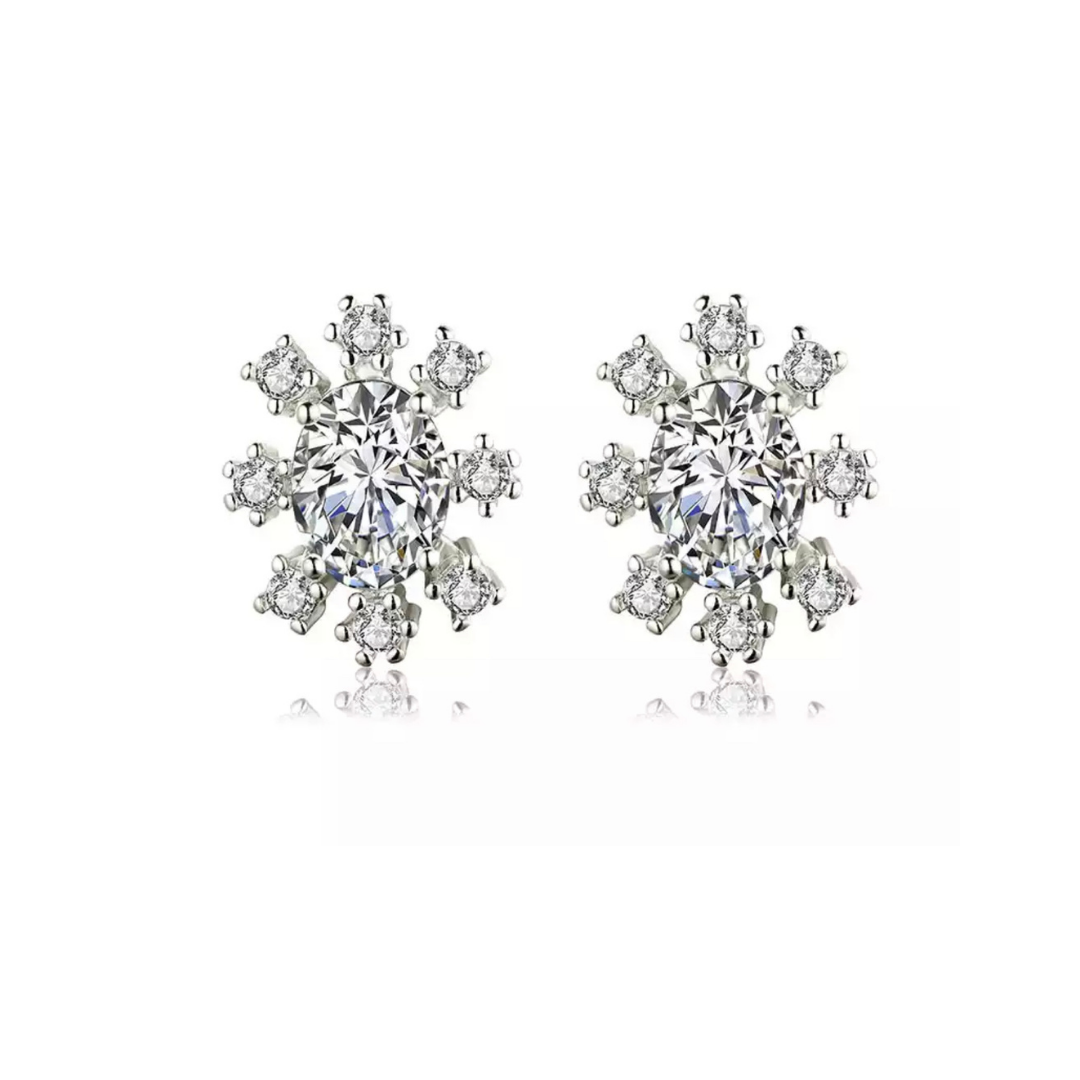 Oval Star Earring