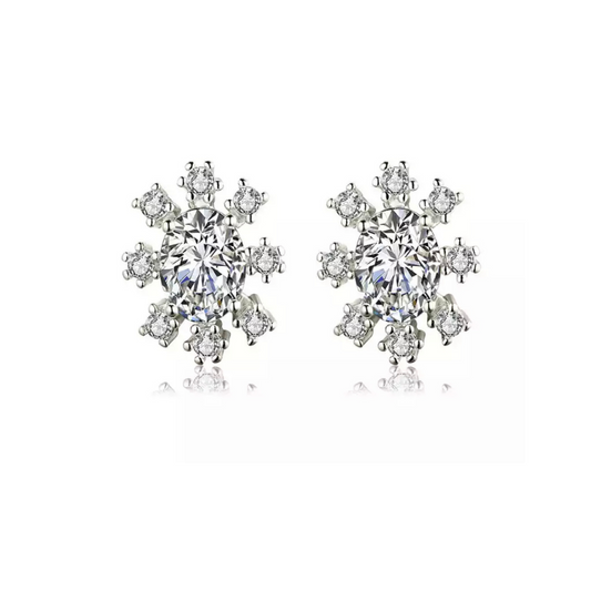 Oval Star Earring