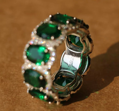 Alyssa Emerald Oval Eternity