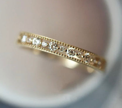 Gold Vintage Brilliant Stack Ring