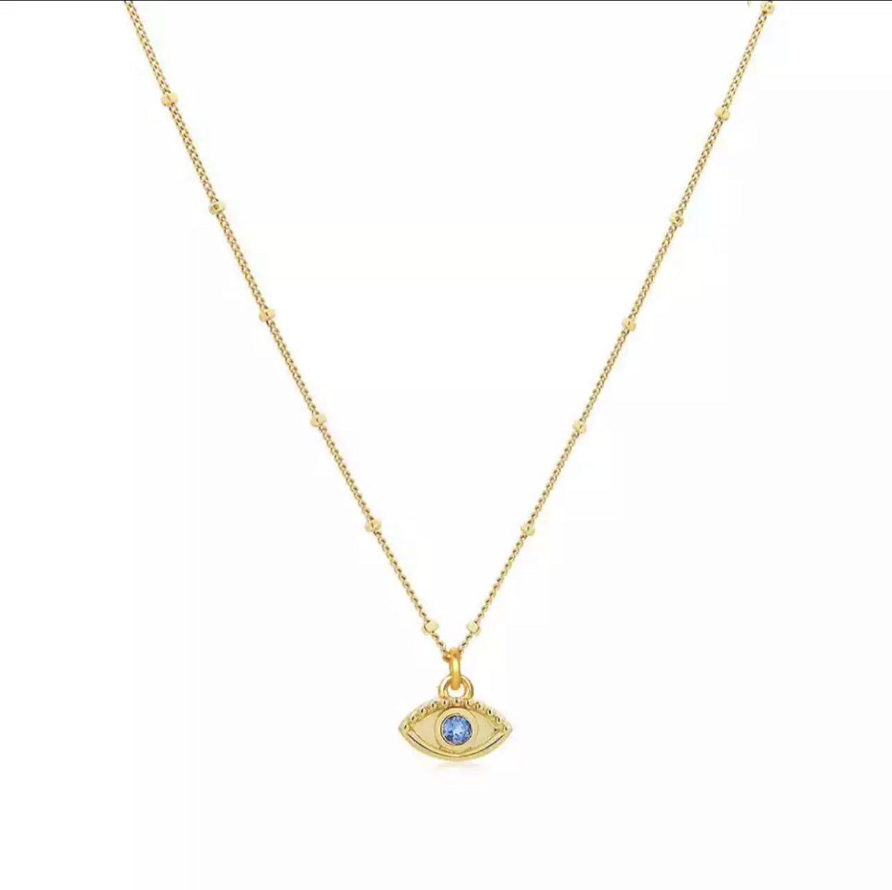 Antiqua Evil Eye Necklace Set (925, Vermeil)