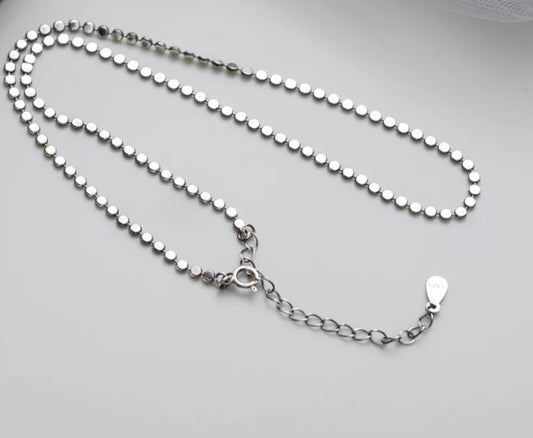 Silver Bead necklace/choker