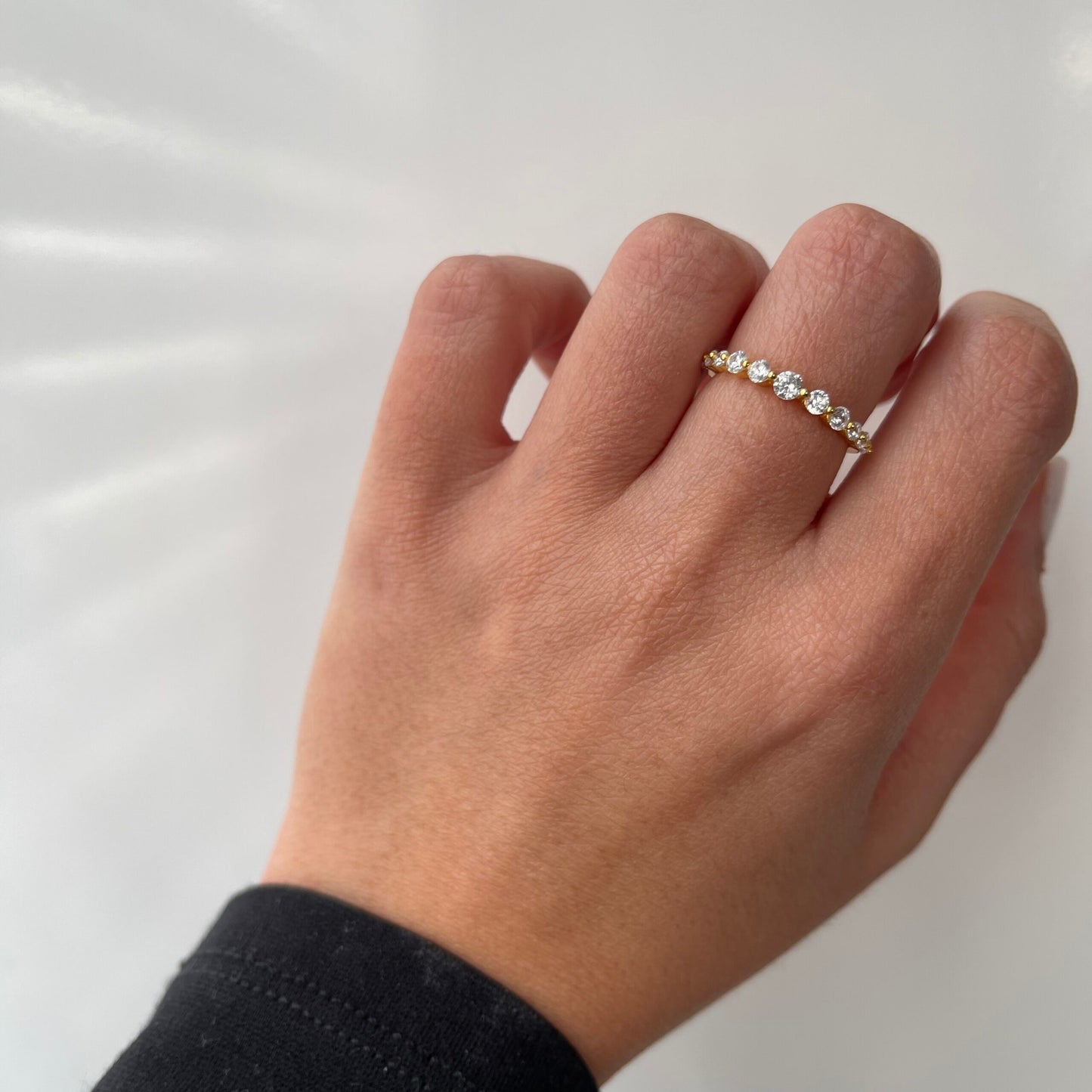 Gold Graduated Brilliant Stack Ring