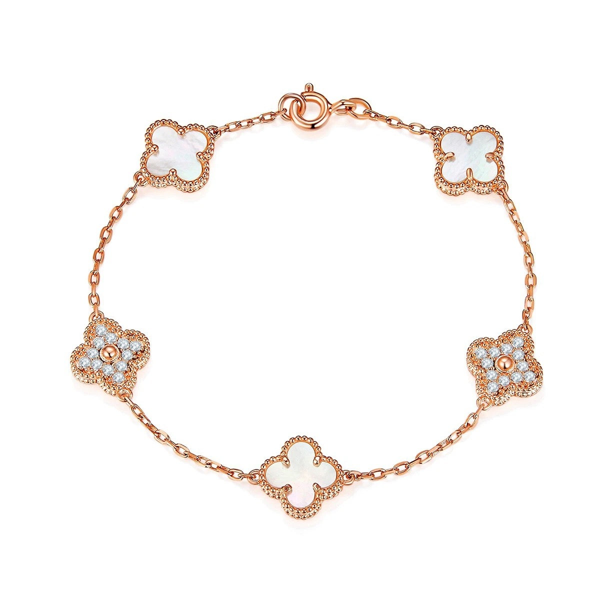 Mishka Rose Gold Clover Layered Luxe Look