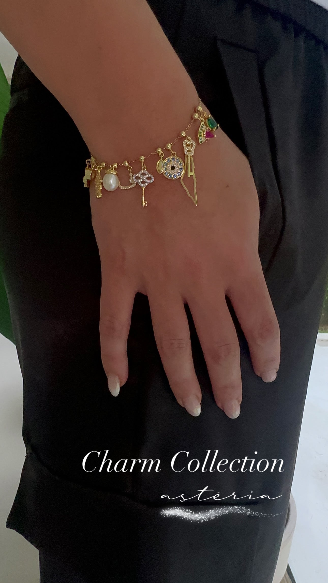 Elite Series Gold Double Palestine Key Charm (925, Vermeil)