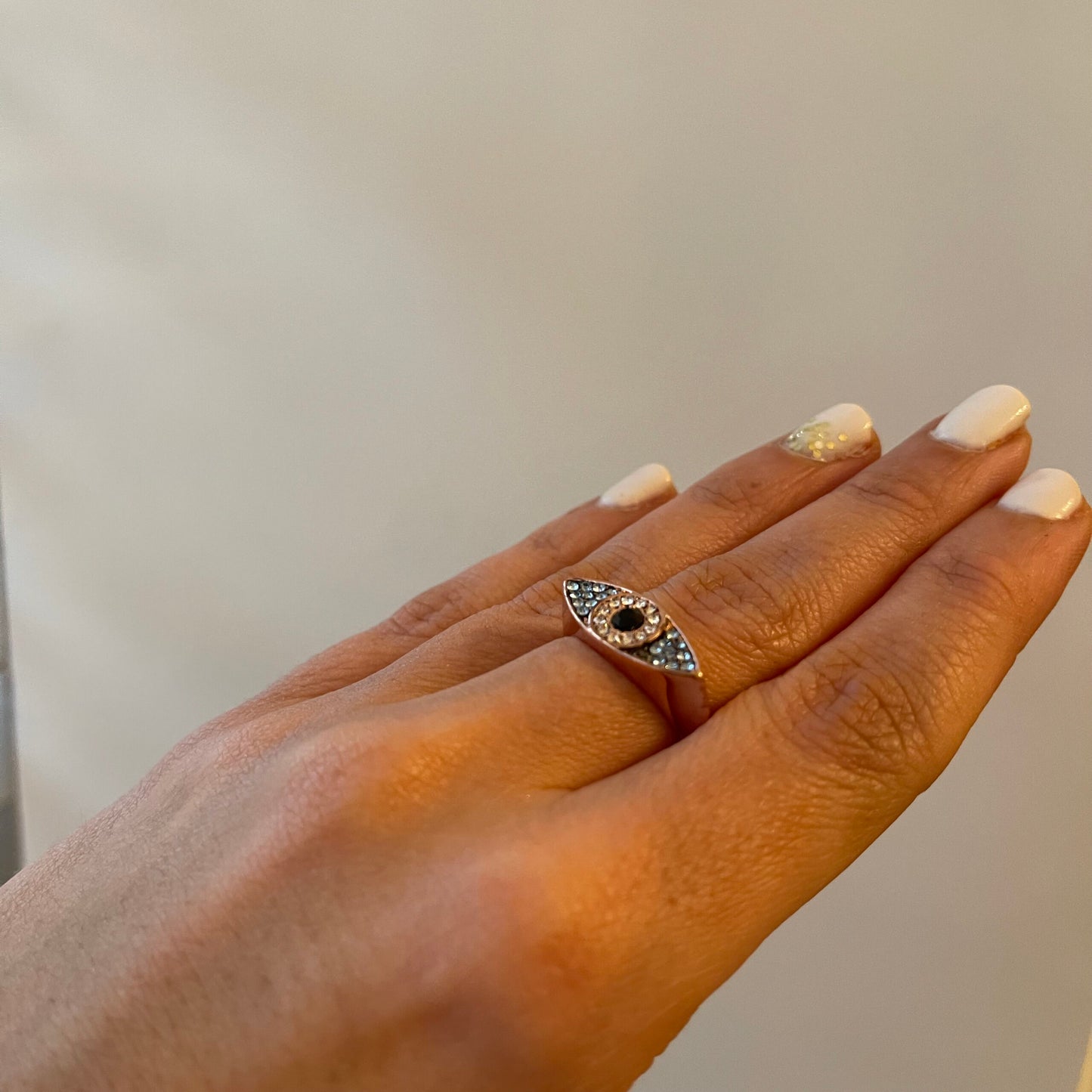 Rose Evil Eye Ring