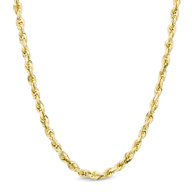 3mm Gold Rope Necklace (70cm)