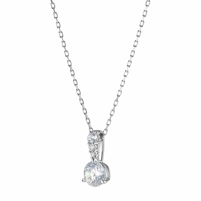 Solitaire Drop Pendant