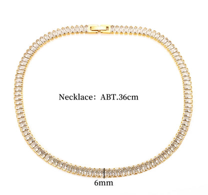 Gold Baguette Bridal Set