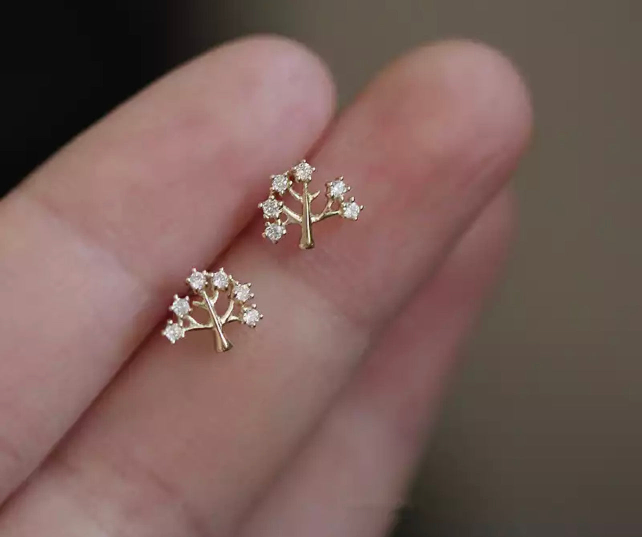 Gold Tree of Life Studs