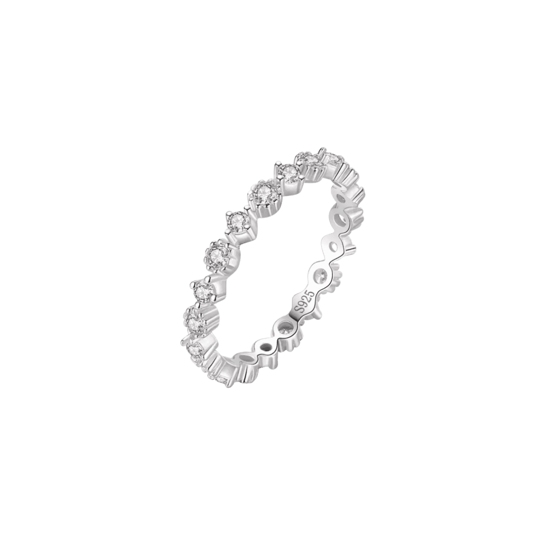 Silver Bauble Eternity Stack Ring