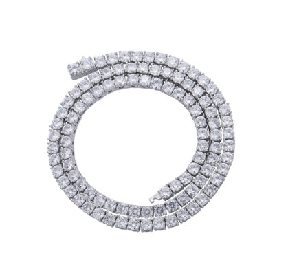 Silver Invisilink Tennis Necklace (4mm)