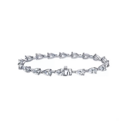 Pear NSCD Tennis Bracelet (925, Vermeil)