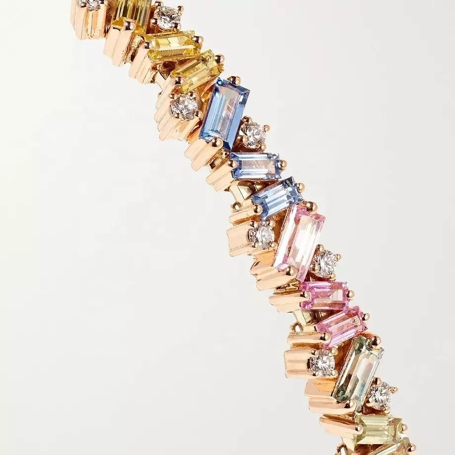 Rose Gold & Candy Bon Bon Bangle (925, 18k Vermeil)