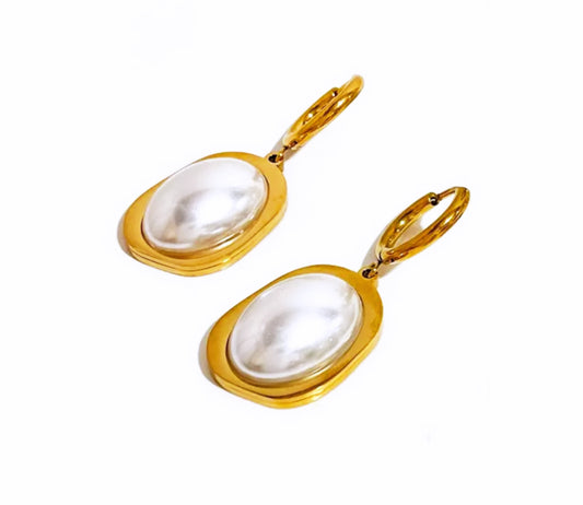 Faux Pearl Drop Earring