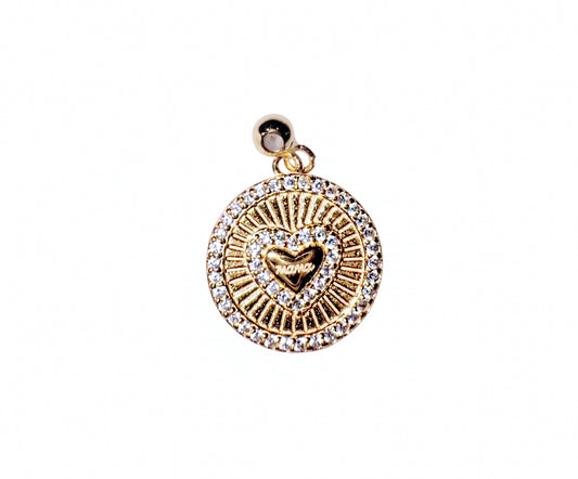 Elite Series Gold Secret Engraving Mama Love Charm (925, 18k Gold Vermeil)