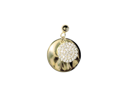 Elite Series Gold Double Hammered NSCD Disc Charm (925, 18k Gold Vermeil)