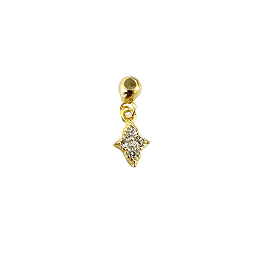 Elite Series Gold Vintage Art Deco Charm (925, Vermeil)