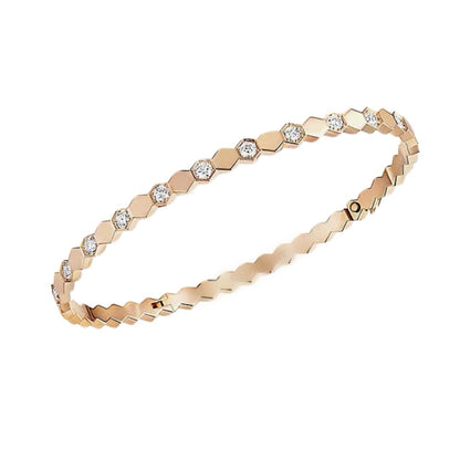 Rose Honeycomb NCSD Luxe Bangle (925, Vermeil)
