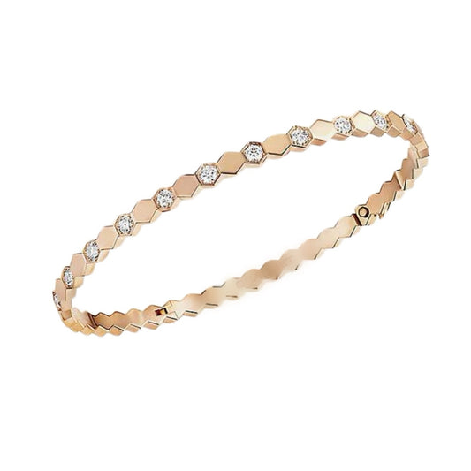 Rose Honeycomb NCSD Luxe Bangle (925, Vermeil)