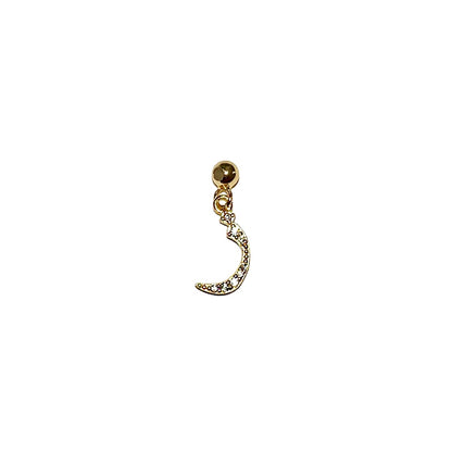 Elite Series Gold Pave Zaa Arabic Initial Charm (925, Vermeil)
